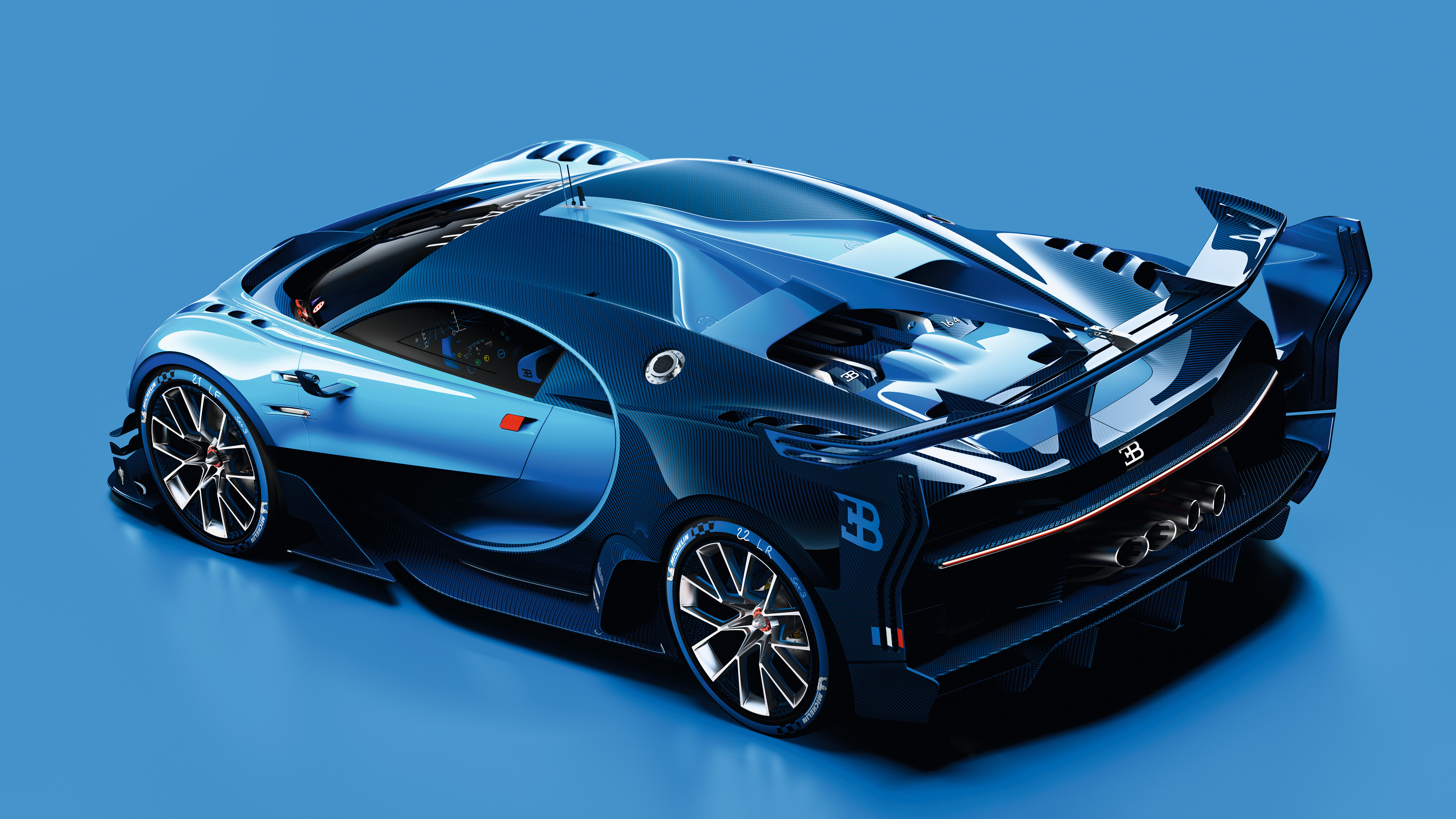 спортивный синий автомобиль bugatti vision gran turismo скачать